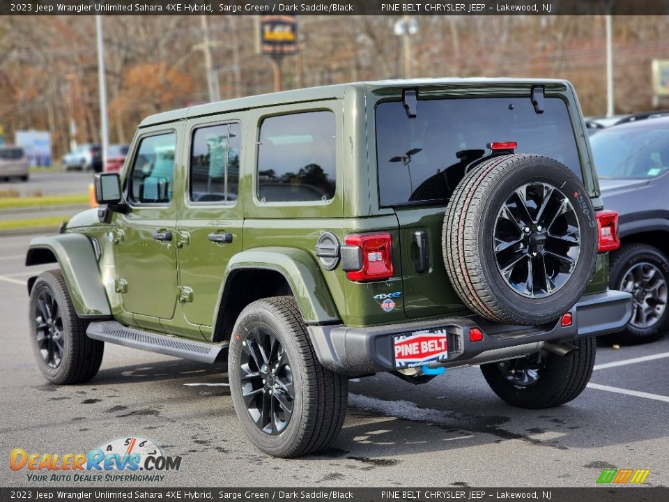 2023 Jeep Wrangler Unlimited Sahara 4XE Hybrid Sarge Green / Dark Saddle/Black Photo #4