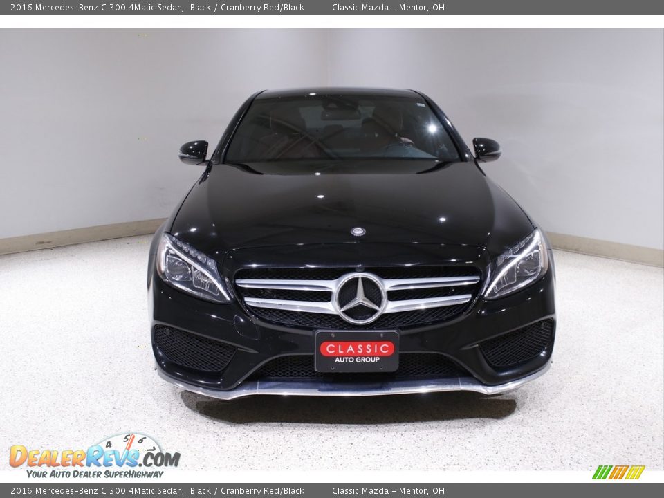 2016 Mercedes-Benz C 300 4Matic Sedan Black / Cranberry Red/Black Photo #2