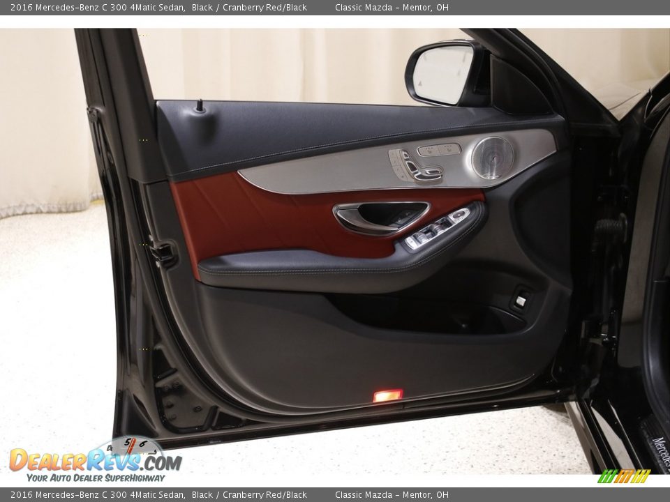 2016 Mercedes-Benz C 300 4Matic Sedan Black / Cranberry Red/Black Photo #4