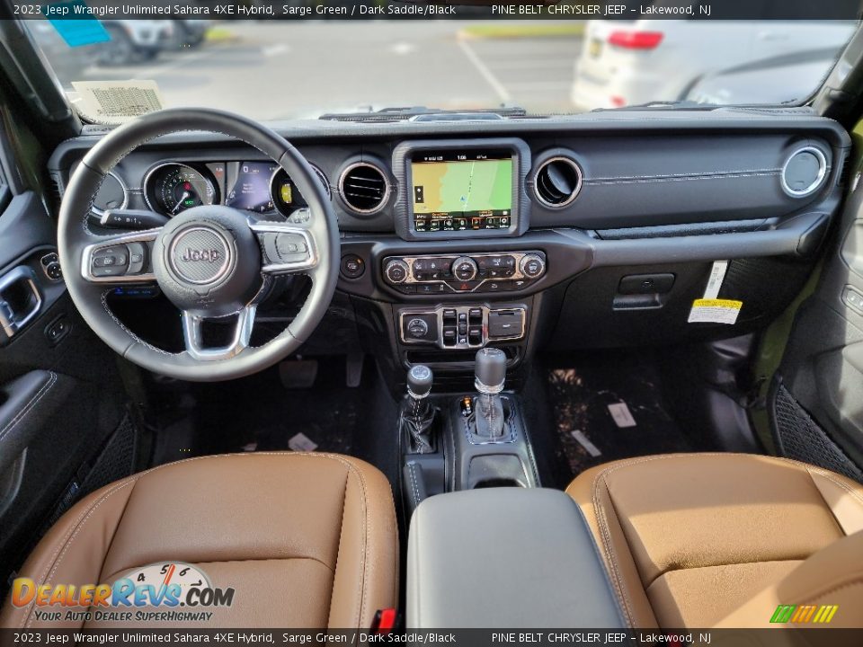 Dark Saddle/Black Interior - 2023 Jeep Wrangler Unlimited Sahara 4XE Hybrid Photo #9