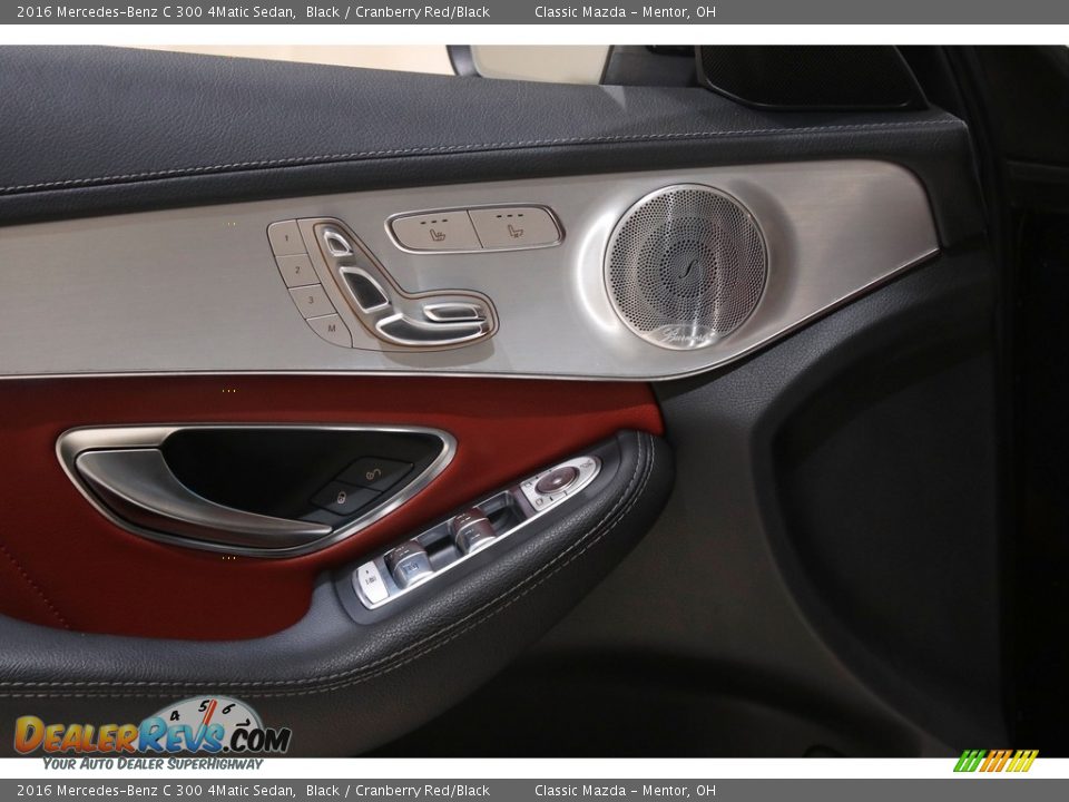 2016 Mercedes-Benz C 300 4Matic Sedan Black / Cranberry Red/Black Photo #5