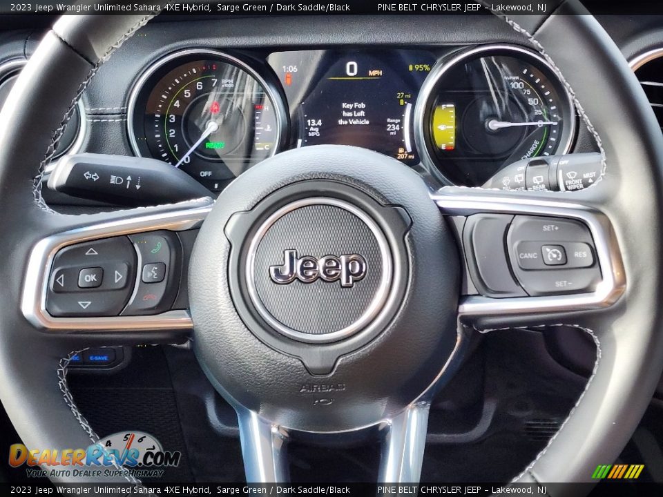 2023 Jeep Wrangler Unlimited Sahara 4XE Hybrid Steering Wheel Photo #10