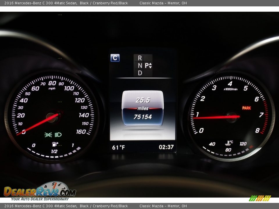 2016 Mercedes-Benz C 300 4Matic Sedan Black / Cranberry Red/Black Photo #9