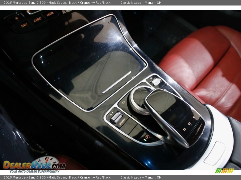 2016 Mercedes-Benz C 300 4Matic Sedan Black / Cranberry Red/Black Photo #16