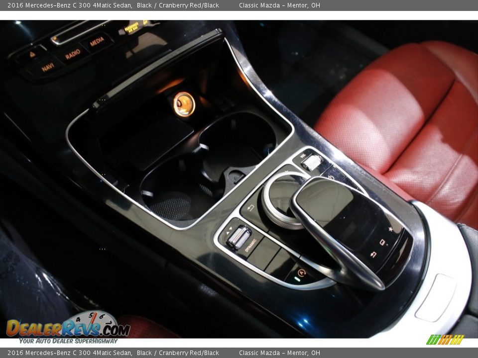2016 Mercedes-Benz C 300 4Matic Sedan Black / Cranberry Red/Black Photo #17