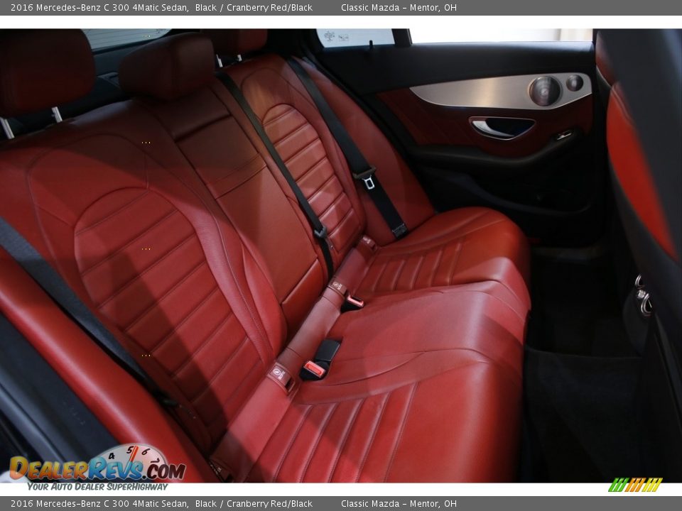 2016 Mercedes-Benz C 300 4Matic Sedan Black / Cranberry Red/Black Photo #19