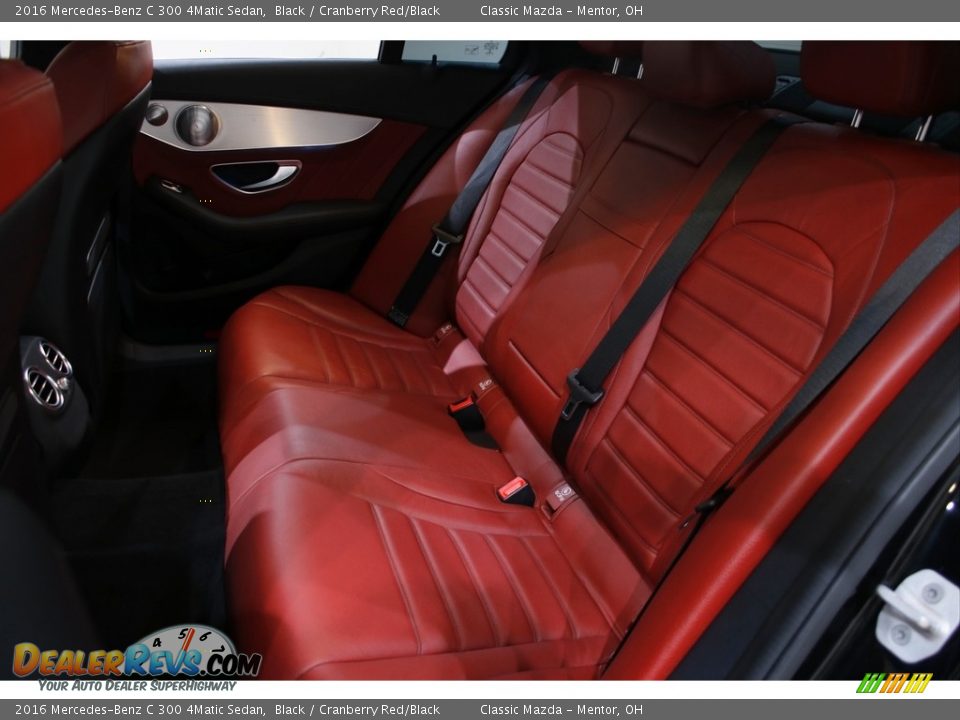 2016 Mercedes-Benz C 300 4Matic Sedan Black / Cranberry Red/Black Photo #20