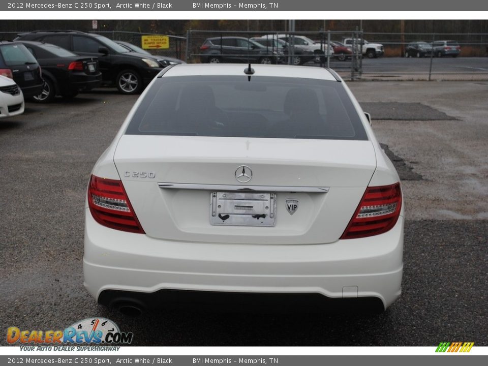 2012 Mercedes-Benz C 250 Sport Arctic White / Black Photo #4