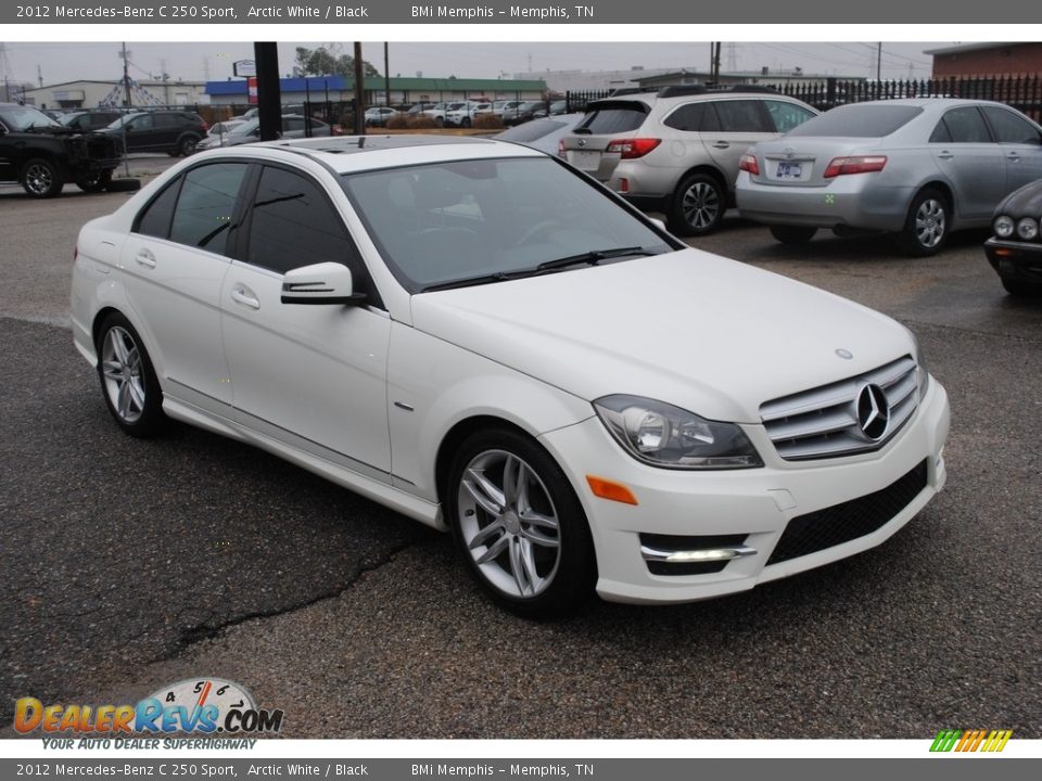 2012 Mercedes-Benz C 250 Sport Arctic White / Black Photo #7