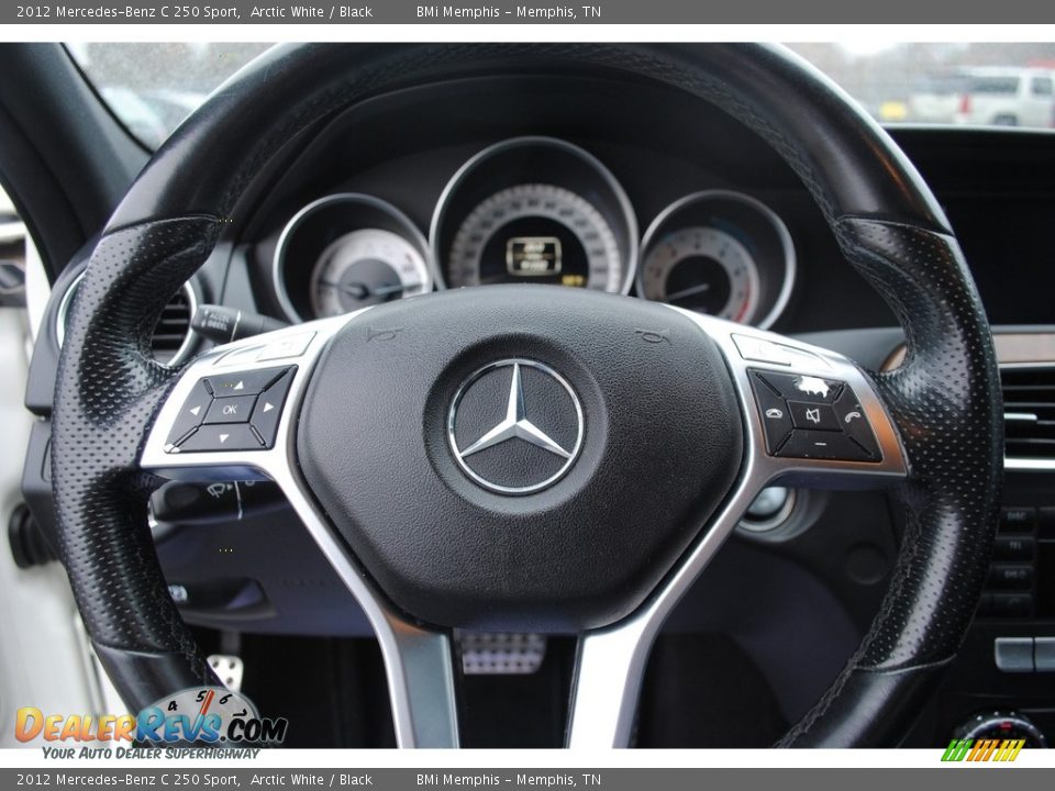 2012 Mercedes-Benz C 250 Sport Arctic White / Black Photo #12