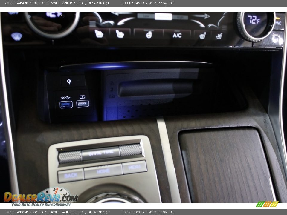 2023 Genesis GV80 3.5T AWD Adriatic Blue / Brown/Beige Photo #22