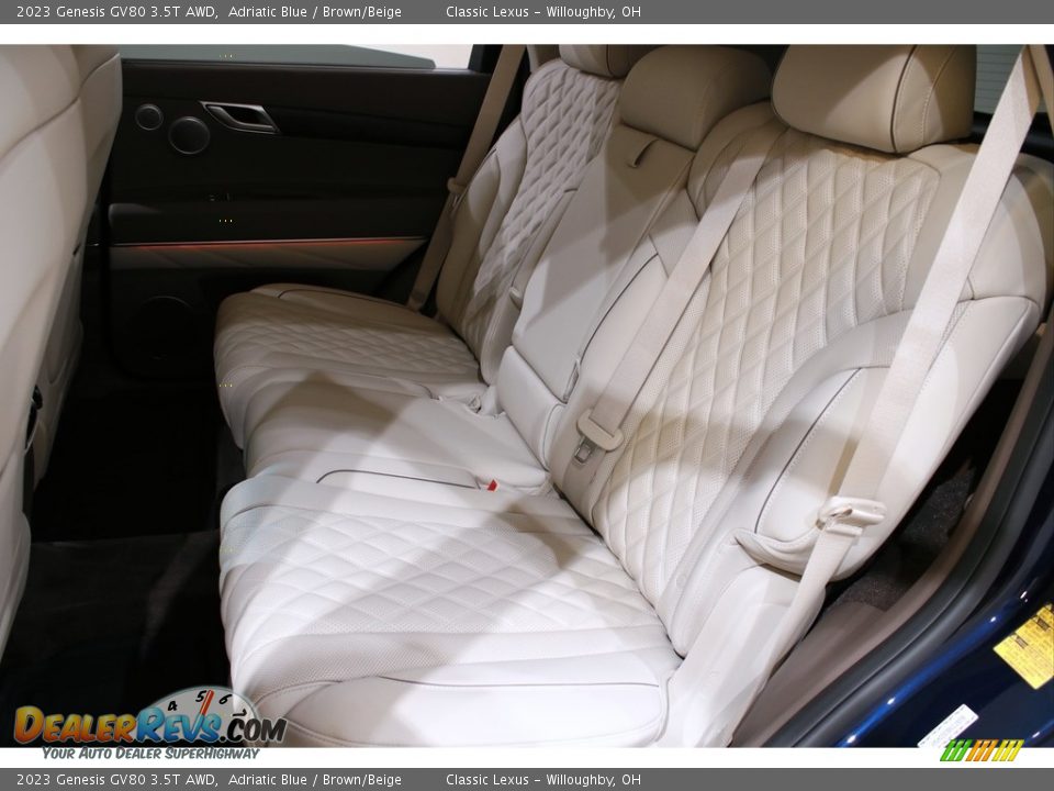 Rear Seat of 2023 Genesis GV80 3.5T AWD Photo #25