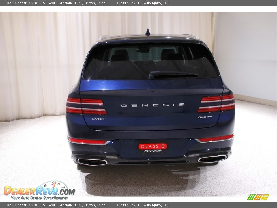 2023 Genesis GV80 3.5T AWD Adriatic Blue / Brown/Beige Photo #26