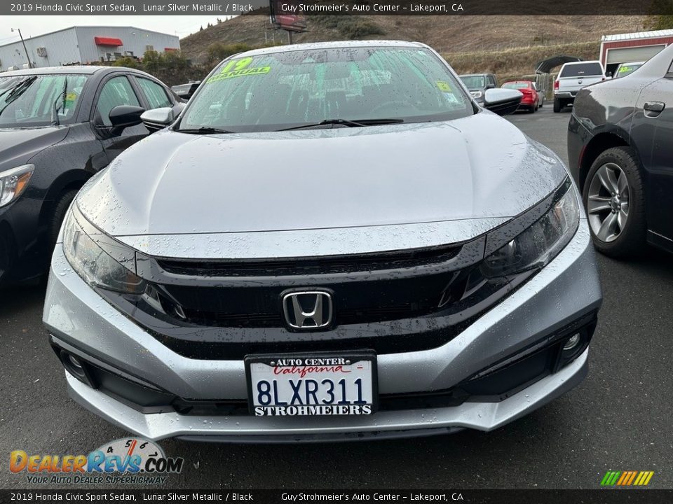 2019 Honda Civic Sport Sedan Lunar Silver Metallic / Black Photo #1