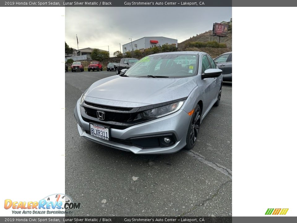 2019 Honda Civic Sport Sedan Lunar Silver Metallic / Black Photo #2