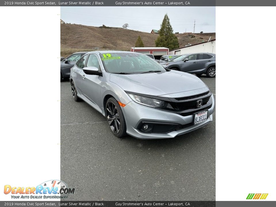 2019 Honda Civic Sport Sedan Lunar Silver Metallic / Black Photo #3