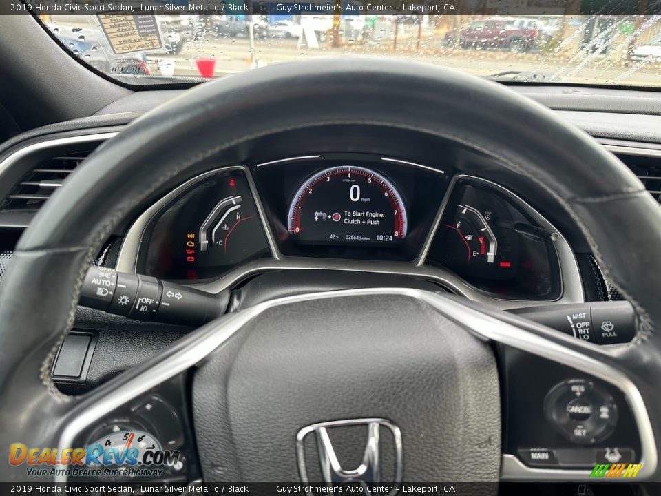 2019 Honda Civic Sport Sedan Lunar Silver Metallic / Black Photo #7