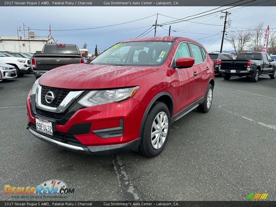 2017 Nissan Rogue S AWD Palatial Ruby / Charcoal Photo #3