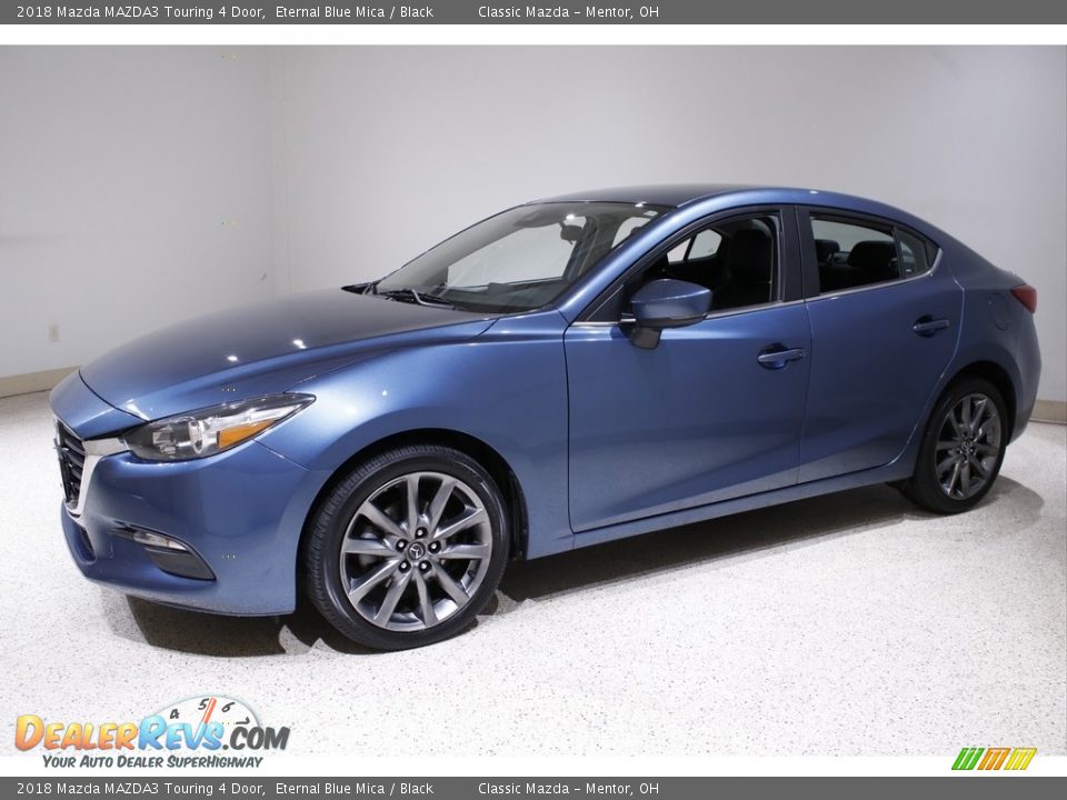 2018 Mazda MAZDA3 Touring 4 Door Eternal Blue Mica / Black Photo #3