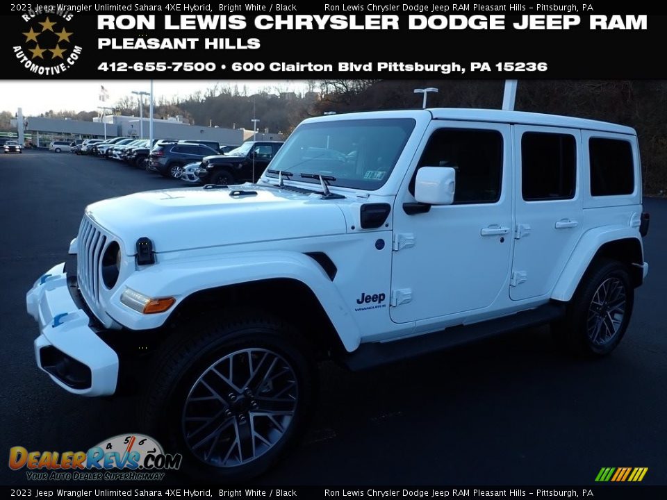 2023 Jeep Wrangler Unlimited Sahara 4XE Hybrid Bright White / Black Photo #1