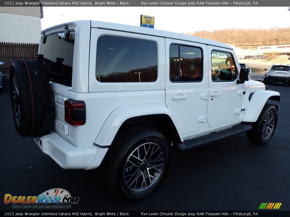 2023 Jeep Wrangler Unlimited Sahara 4XE Hybrid Bright White / Black Photo #6