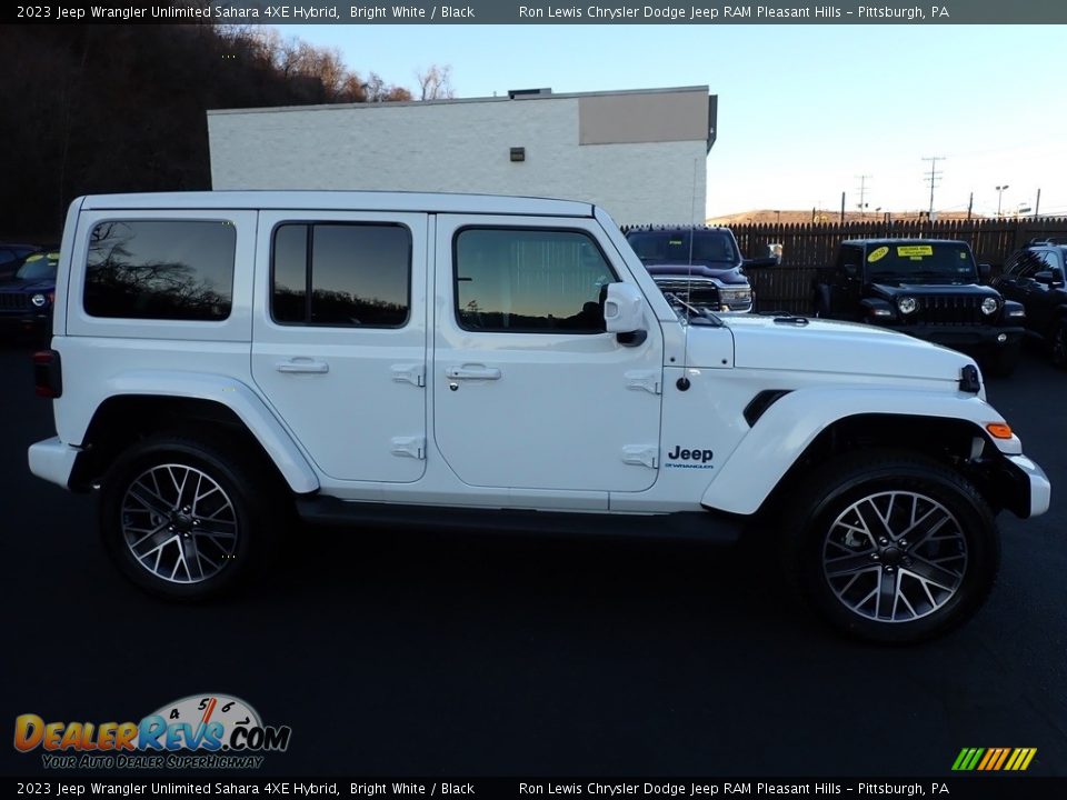 2023 Jeep Wrangler Unlimited Sahara 4XE Hybrid Bright White / Black Photo #7