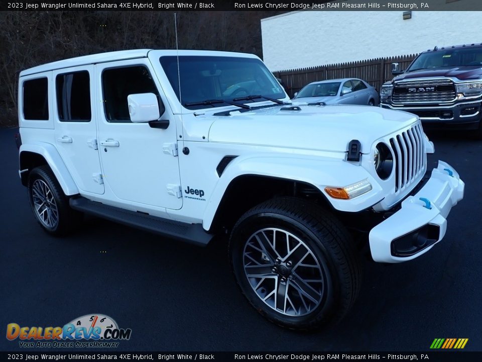 2023 Jeep Wrangler Unlimited Sahara 4XE Hybrid Bright White / Black Photo #8