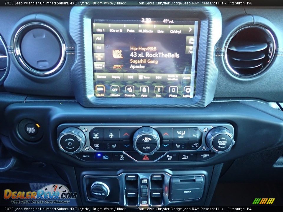 2023 Jeep Wrangler Unlimited Sahara 4XE Hybrid Bright White / Black Photo #20