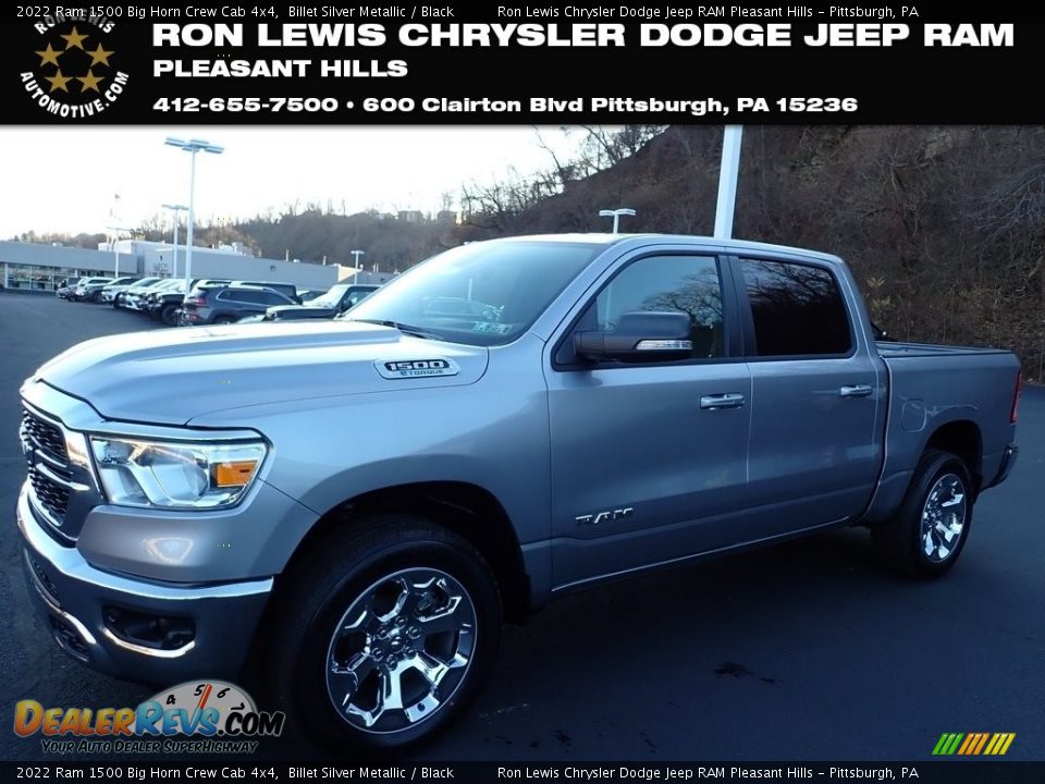 2022 Ram 1500 Big Horn Crew Cab 4x4 Billet Silver Metallic / Black Photo #1