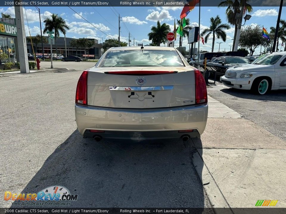 2008 Cadillac CTS Sedan Gold Mist / Light Titanium/Ebony Photo #2