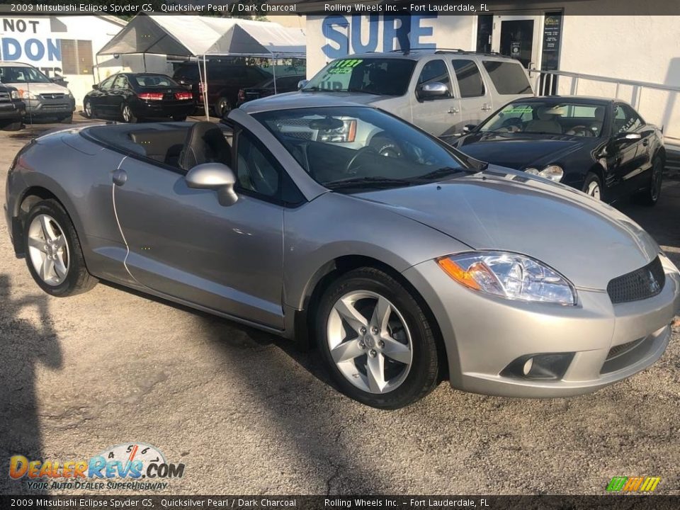 2009 Mitsubishi Eclipse Spyder GS Quicksilver Pearl / Dark Charcoal Photo #2