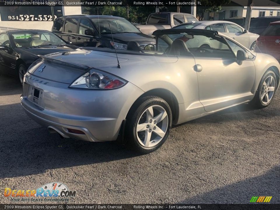 2009 Mitsubishi Eclipse Spyder GS Quicksilver Pearl / Dark Charcoal Photo #3