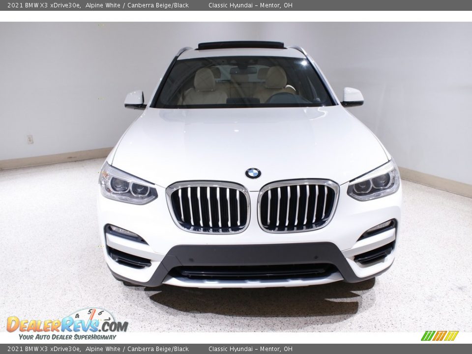2021 BMW X3 xDrive30e Alpine White / Canberra Beige/Black Photo #2