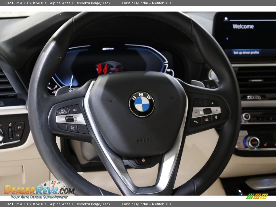 2021 BMW X3 xDrive30e Steering Wheel Photo #8