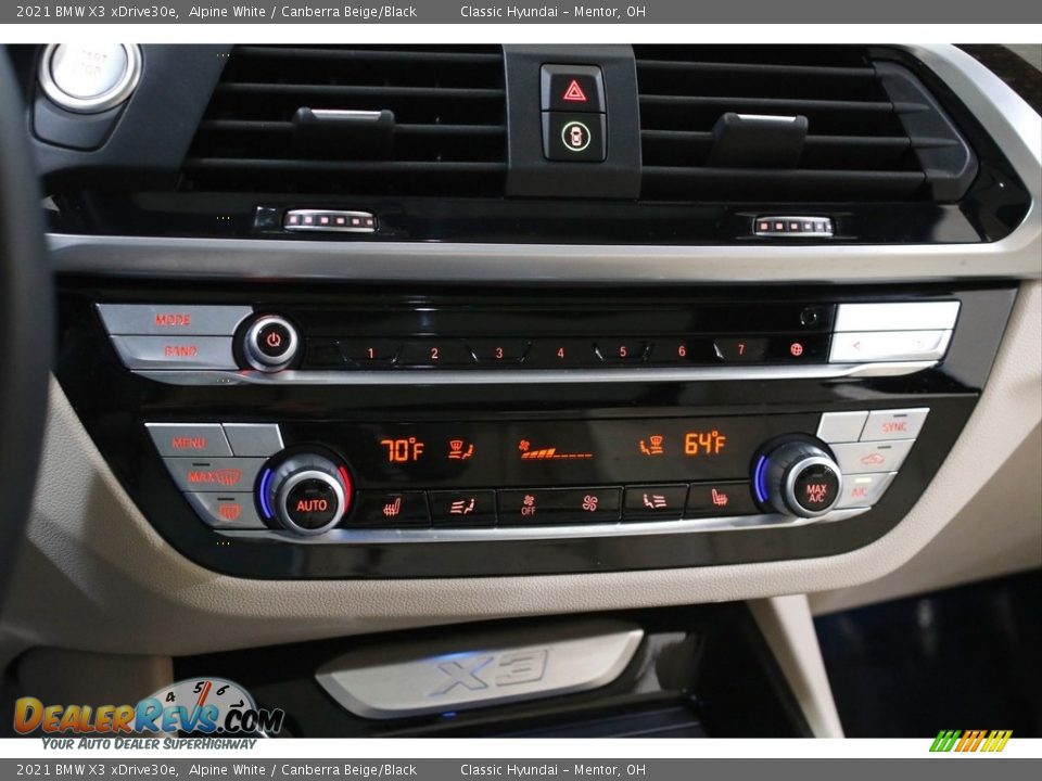 2021 BMW X3 xDrive30e Alpine White / Canberra Beige/Black Photo #16