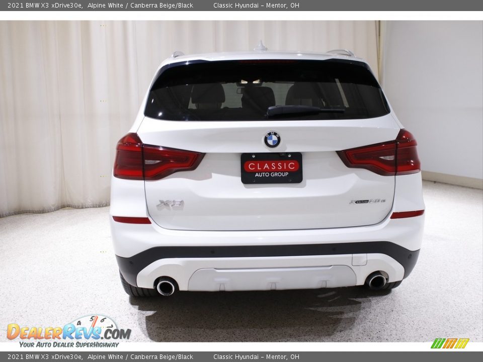 2021 BMW X3 xDrive30e Alpine White / Canberra Beige/Black Photo #23