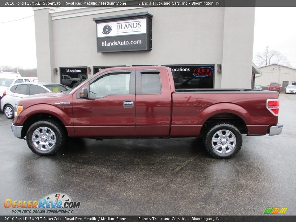 2010 Ford F150 XLT SuperCab Royal Red Metallic / Medium Stone Photo #1