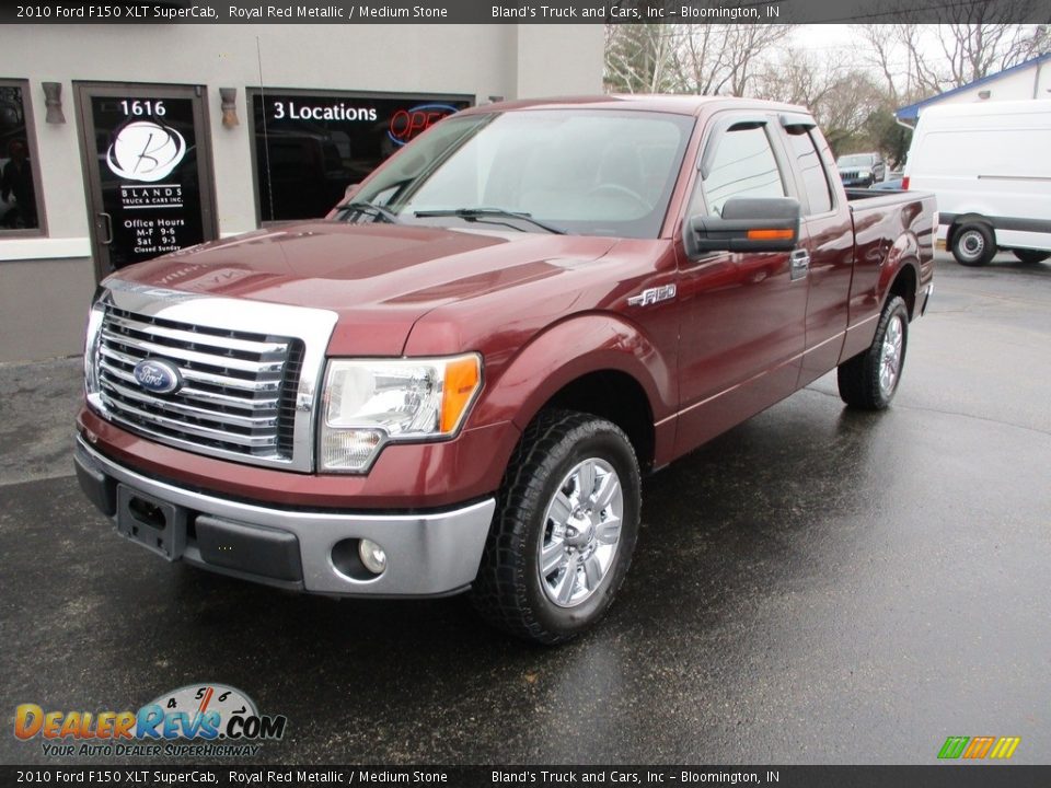 2010 Ford F150 XLT SuperCab Royal Red Metallic / Medium Stone Photo #2