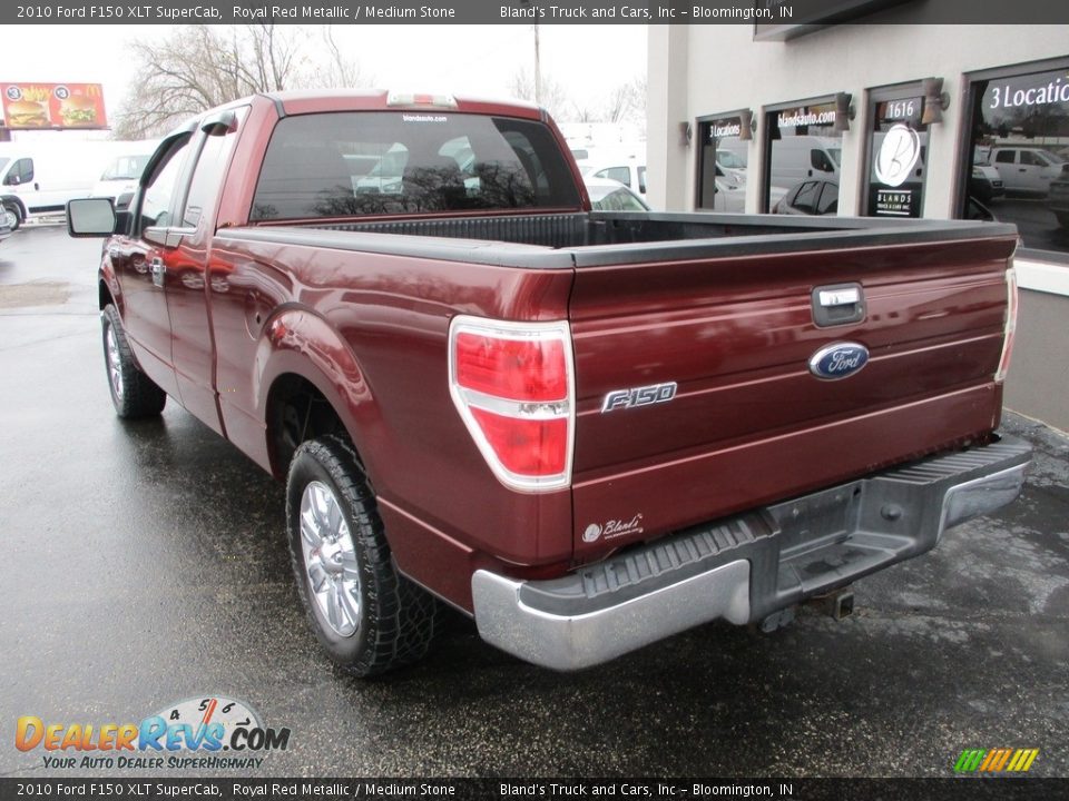 2010 Ford F150 XLT SuperCab Royal Red Metallic / Medium Stone Photo #3