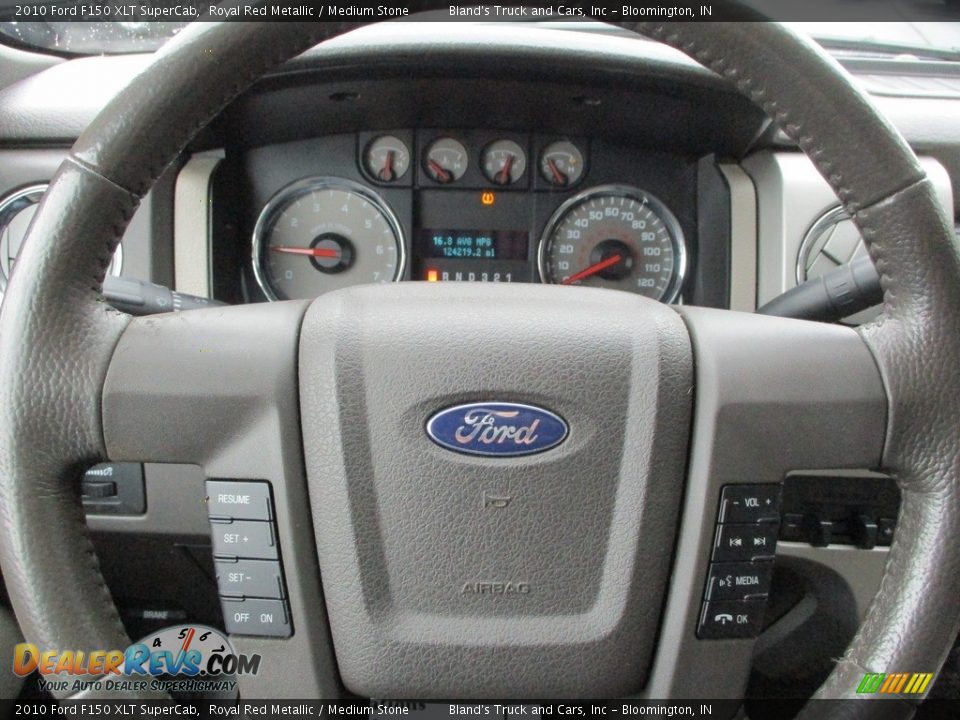 2010 Ford F150 XLT SuperCab Royal Red Metallic / Medium Stone Photo #16