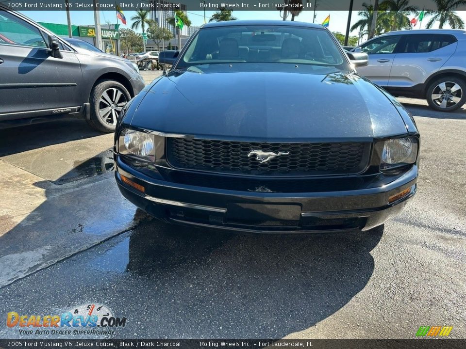 2005 Ford Mustang V6 Deluxe Coupe Black / Dark Charcoal Photo #11