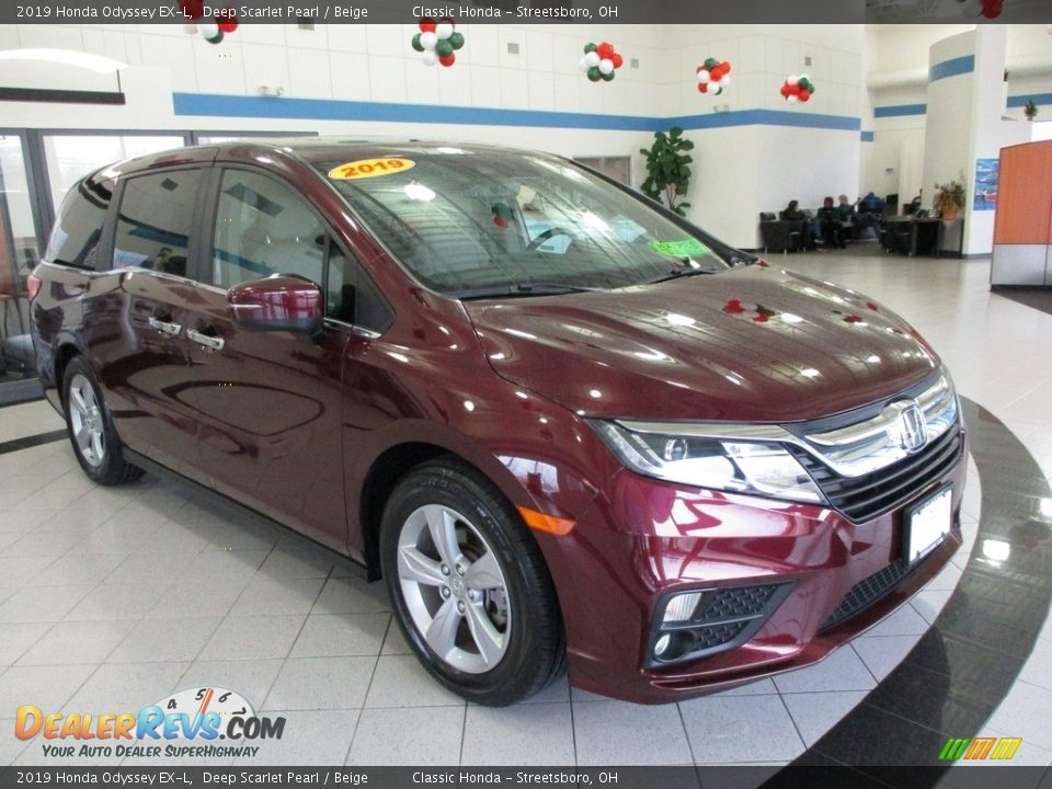 2019 Honda Odyssey EX-L Deep Scarlet Pearl / Beige Photo #3