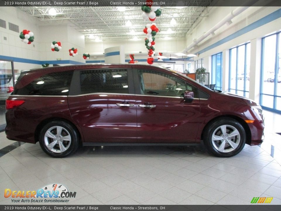 2019 Honda Odyssey EX-L Deep Scarlet Pearl / Beige Photo #4