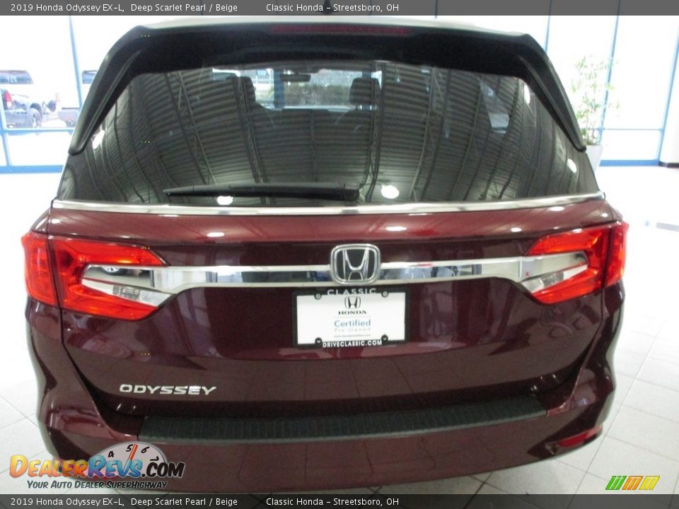 2019 Honda Odyssey EX-L Deep Scarlet Pearl / Beige Photo #8