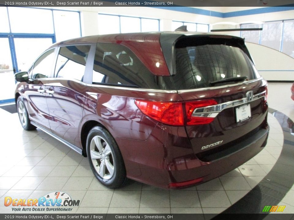 2019 Honda Odyssey EX-L Deep Scarlet Pearl / Beige Photo #9