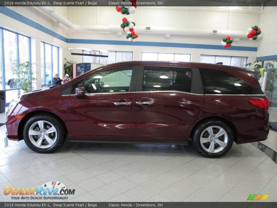 2019 Honda Odyssey EX-L Deep Scarlet Pearl / Beige Photo #10