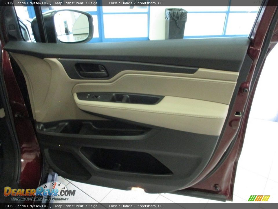 2019 Honda Odyssey EX-L Deep Scarlet Pearl / Beige Photo #14