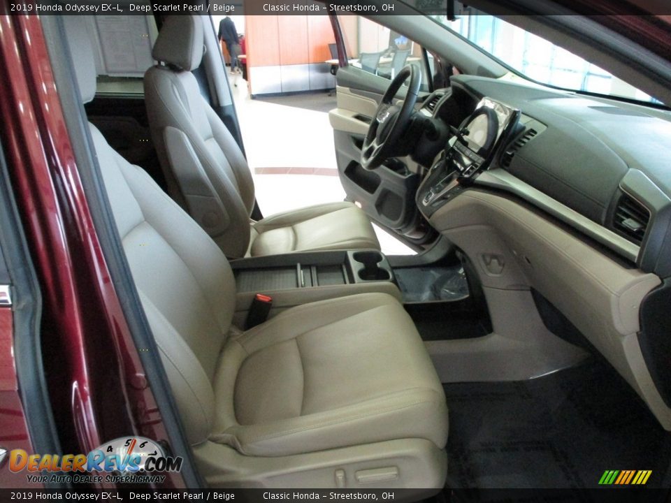 2019 Honda Odyssey EX-L Deep Scarlet Pearl / Beige Photo #16