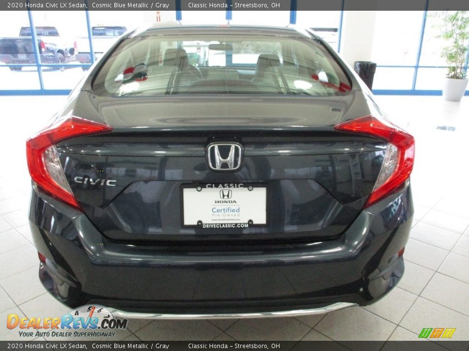 2020 Honda Civic LX Sedan Cosmic Blue Metallic / Gray Photo #8