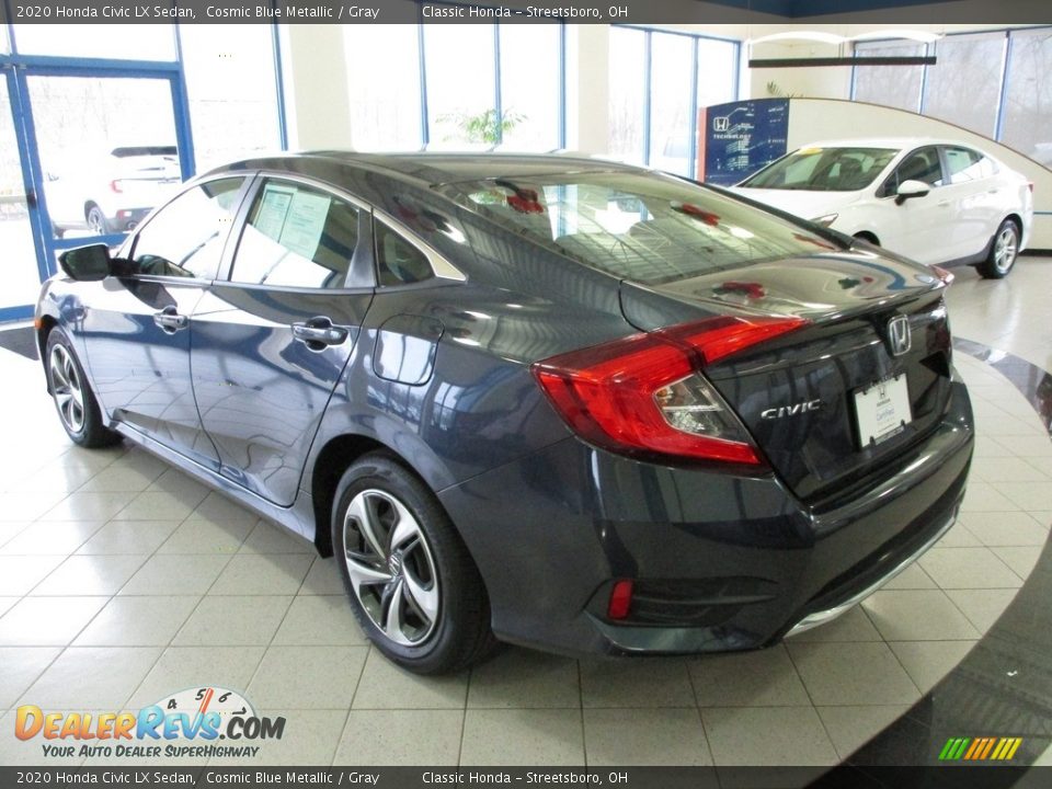 2020 Honda Civic LX Sedan Cosmic Blue Metallic / Gray Photo #9